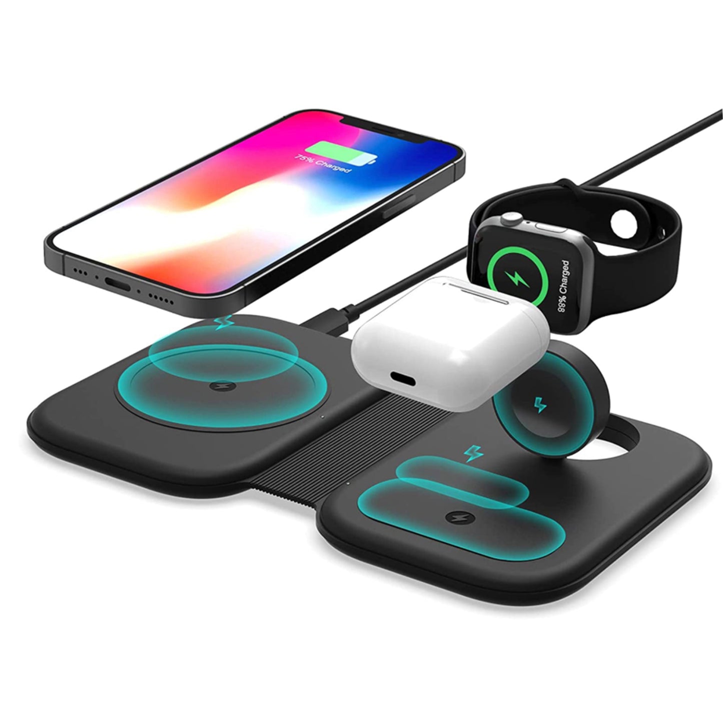 Magnetic Folding 3-in-1 Wireless Travel Charger